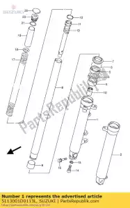 Suzuki 5113001D0113L tube, extérieur, r (si - La partie au fond