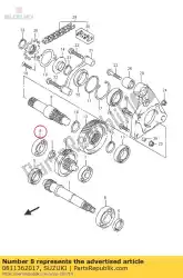 kogellager van Suzuki, met onderdeel nummer 0811362017, bestel je hier online: