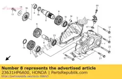 Aqui você pode pedir o engrenagem, dirigida final em Honda , com o número da peça 23631HP6A00: