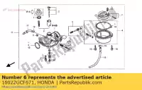 16022GCF671, Honda, zestaw zaworów, przepustnica honda crf xr 70 1997 1998 1999 2000 2005 2006 2007 2008 2009 2010 2011 2012, Nowy