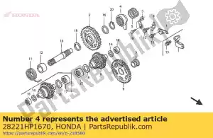 honda 28221HP1670 ratchet, kick starter - Bottom side