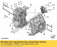 11118358617, BMW, crankcase - schwarz bmw  1250 2018 2019 2020 2021, New