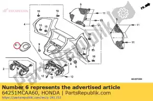 honda 64251MCAA60 cubierta, interruptor combinado - Lado inferior