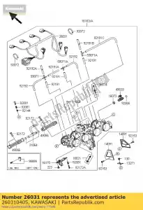 Kawasaki 260310405 harness - Bottom side