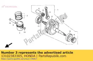 Honda 13102383305 pistón (0.25) - Lado inferior