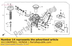 Ici, vous pouvez commander le rester, fil auprès de Honda , avec le numéro de pièce 16119KPP901: