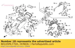 Here you can order the no description available at the moment from Honda, with part number 80105ML7700: