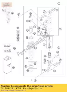 ktm 50180412S1 monoshock parte superior cpl. 07 - Lado inferior