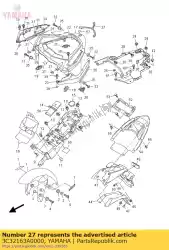 Aqui você pode pedir o tampa, pára-lama traseiro 1 em Yamaha , com o número da peça 3C32163A0000:
