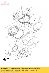 yamaha 985070608000 tornillo, sartén - Lado inferior