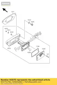 kawasaki 920751782 amortecedor, lâmpada traseira kxf250-a2 - Lado inferior