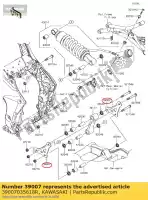 39007035618R, Kawasaki, Arm-susp, f.s. black klz1000bff kawasaki  klz 1000 2015 2016 2017 2018, Nieuw