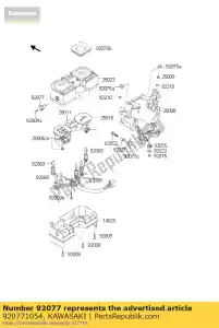 kawasaki 920771054 knob,meter kl600-a1 - Bottom side