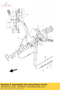 yamaha 4SH263411100 cable de freno - Lado inferior