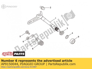 aprilia AP9150044 index assy. hendel - Onderkant