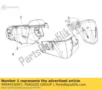 94944100R7, Piaggio Group, Ff h / cubierta de barra primero     , Nuevo