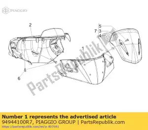 Piaggio Group 94944100R7 ff h / barre couvre coureur rst - La partie au fond