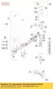 ktm 7600103403201S górny potrójny zacisk - Dół