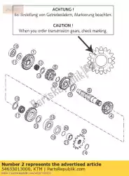 Ici, vous pouvez commander le compteur de 2e vitesse. 27-t '450 auprès de KTM , avec le numéro de pièce 54633013000: