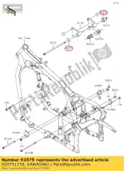 demper, motorsteun vn750-a2 van Kawasaki, met onderdeel nummer 920751738, bestel je hier online: