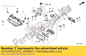 Honda 33720MGZJ01 montaje ligero, licencia (12v - Lado inferior