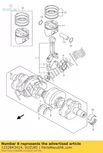 Suzuki 1222843414 palier, poussée - La partie au fond