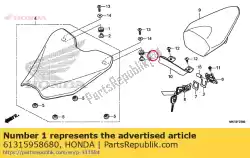 Here you can order the rubber, headlight mounting from Honda, with part number 61315958680: