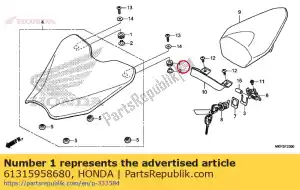 honda 61315958680 rubber, headlight mounting - Bottom side