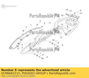 Piaggio Group GU98682215 hex socket screw - Bottom side