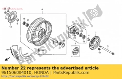 Honda 961506004010, Cuscinetto, sfera radiale, 6004uu, OEM: Honda 961506004010