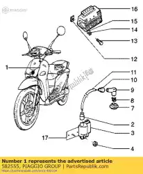 Ici, vous pouvez commander le faisceau de câbles auprès de Piaggio Group , avec le numéro de pièce 582555: