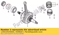 13051KVX600, Honda, jeu de segments, piston(1.00) honda  125 2018, Nouveau