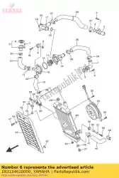 Ici, vous pouvez commander le bouchon, radiateur auprès de Yamaha , avec le numéro de pièce 1B3124620000: