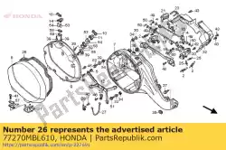 Tutaj możesz zamówić guma a, uszczelka sakwy od Honda , z numerem części 77270MBL610: