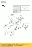 320650022, Kawasaki, bracket-fender,lh kawasaki er6n  a er6f b er650 ex650 er 6f abs 6n 650 , New