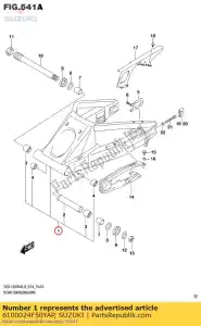 Suzuki 6100024F50YAP brazo, rr balanceándose - Lado inferior