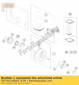 ktm 78730218000 wa? korbowy kpl. - Dół