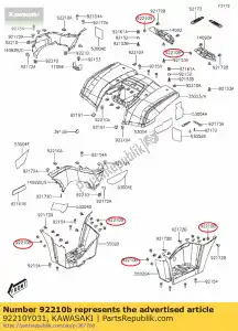 kawasaki 92210Y031 tuerca kvf300ccf - Lado inferior