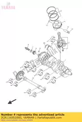 Aquí puede pedir cojinete plano, biela de Yamaha , con el número de pieza 2CR116562000: