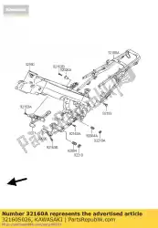 Aqui você pode pedir o frame-comp, rr lv1000-a1h em Kawasaki , com o número da peça 32160S026: