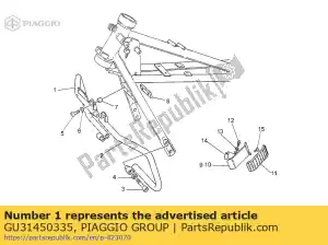 Piaggio Group GU31450335 prawy zderzak przedni - Dół