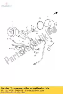 Suzuki 3411113F30 cover, under - Bottom side