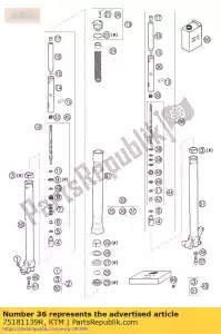 ktm 75181139R cuerpo del tubo l / s - Lado inferior