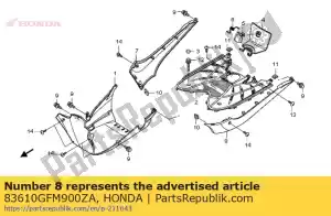 Honda 83610GFM900ZA dekking, l. vloerzijde * nha - Onderkant