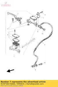yamaha 5CHF58670000 wspornik, cylinder g?ówny - Dół