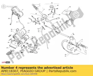 Piaggio Group AP8118307 comando gas+manopola - Lato superiore