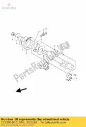 Aquí puede pedir rodamiento, eje c. De Suzuki , con el número de pieza 1222901D010A0: