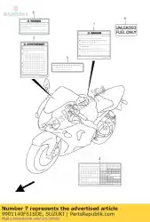 Tutaj możesz zamówić instrukcja obs? Ugi, w? A? Ciciel od Suzuki , z numerem części 9901140F61SDE: