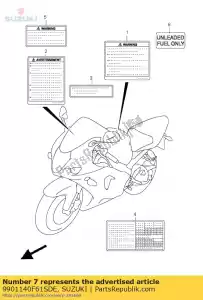 suzuki 9901140F61SDE manual, propietario - Lado inferior