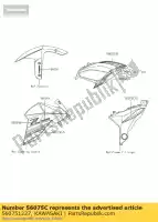 560751227, Kawasaki, patroon, tankdeksel, rechts, lw kawasaki z  eversion sugomi edition a special e c version abs zr800 d f z800 800 , Nieuw